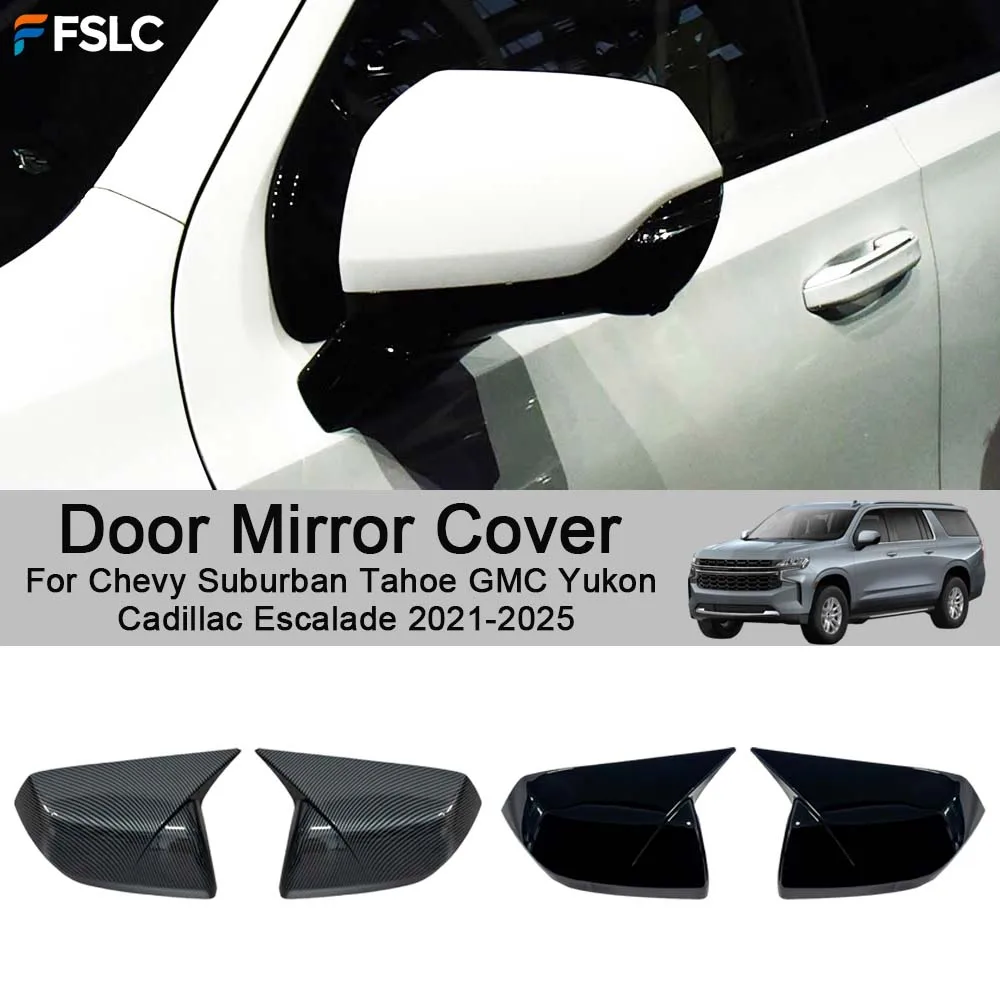 

Car Rearview Accessories Door Mirror Cover For Chevy Suburban Tahoe GMC Yukon Cadillac Escalade 2021-2025 Car Upgrade