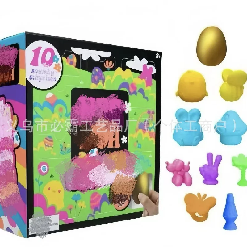 cross-border-new-three-dimensional-modelneedoh-golden-egg-treasure-hunt-game-children's-easter-fidget-spinner-toy