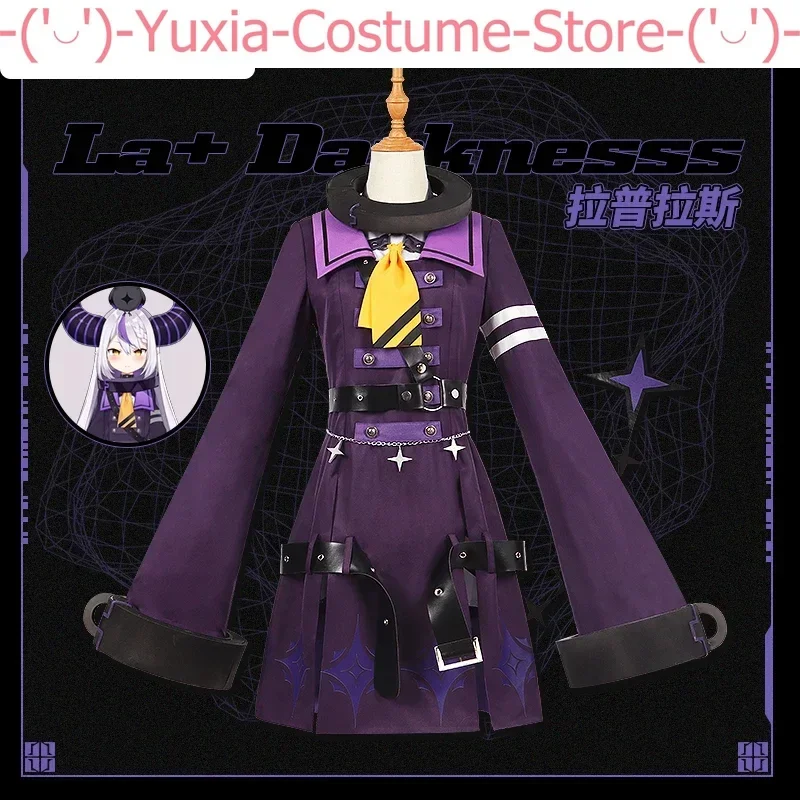 Anime Vtuber Hololive La+ Darknesss Game Suit Gorgeous Uniform Cosplay Costume Halloween Party Role Play Outfit S-3XL