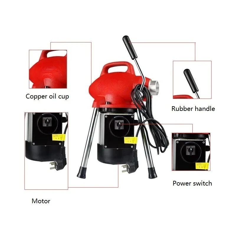 Easy-to-maintain High Performance Metal Material Portable Sewer Drain Cleaning Machine with Accessories