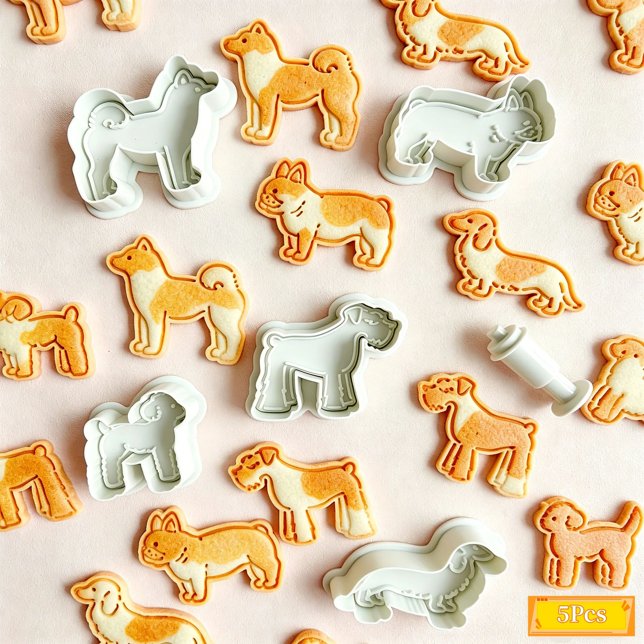 Puppy Cookie Cutters Set Themed 3D Baking Molds Fondant Cake Decoration Pastry Biscuit Stamps Essential Baking Accessories