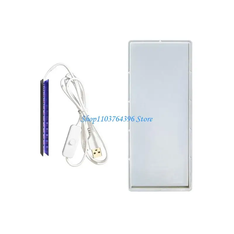 قوالب سيليكون مربعة لمصباح ليلي USB DIY مكتب صنع قالب تزيين المنزل