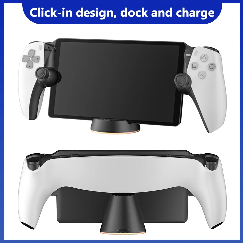 Зарядная док-станция для удаленного плеера PS5 Portal — подставка со светодиодным индикатором и зарядная станция для PlayStation Portal