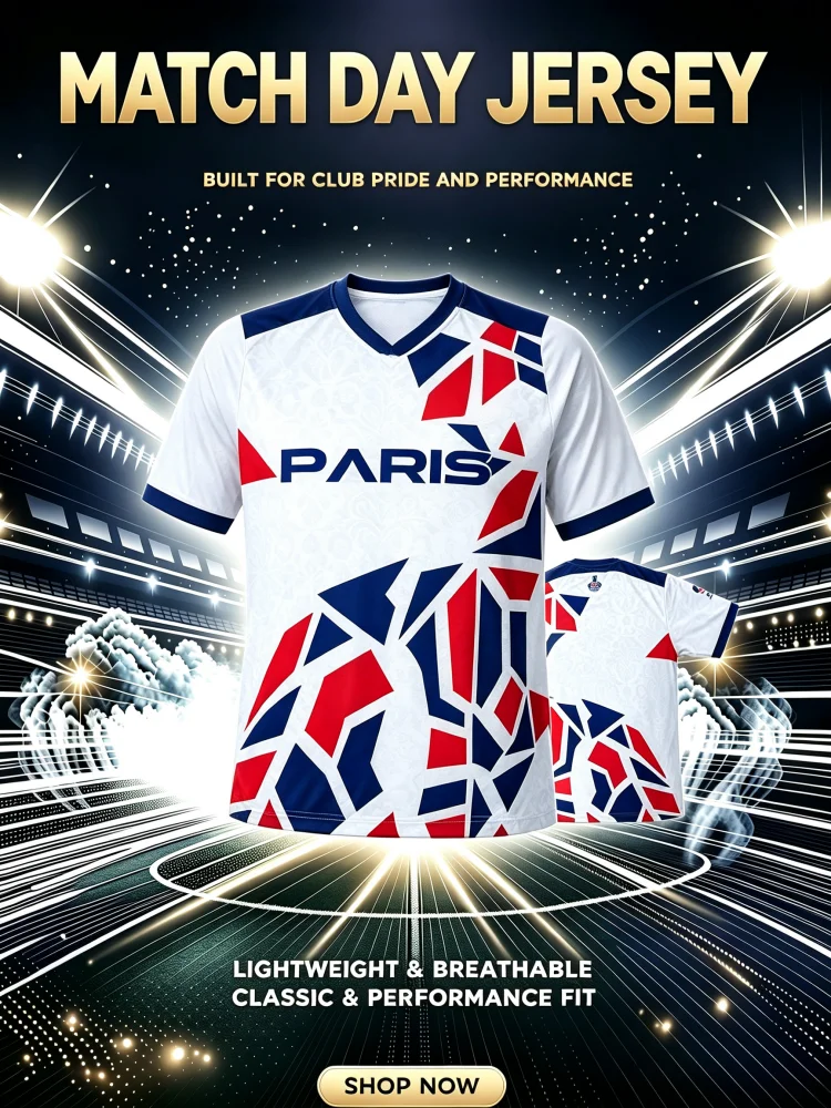 2026 New France Paris Classic Replica Shard Geometric Fantasy Jersey Unisex T Shirt Men Women Breathable Sports Family Kids Tees