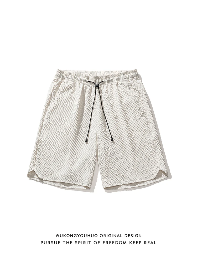 

Летние повседневные свободные мужские шорты-бриджи длиной до колена, прямого кроя, в винтажном уличном стиле, универсальные, для молодежи, придающие энергию