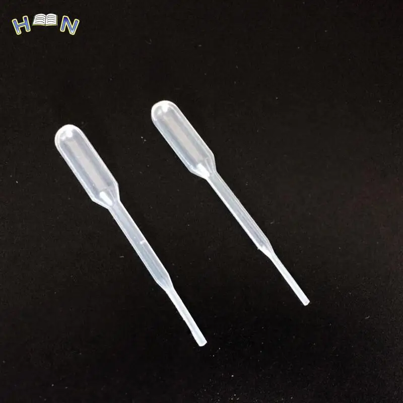 100PCS 0.2ml Transparent Pipettes Disposable safe Plastic Eye Dropper Transfer Graduated Pipettes Educational Supplies Practical