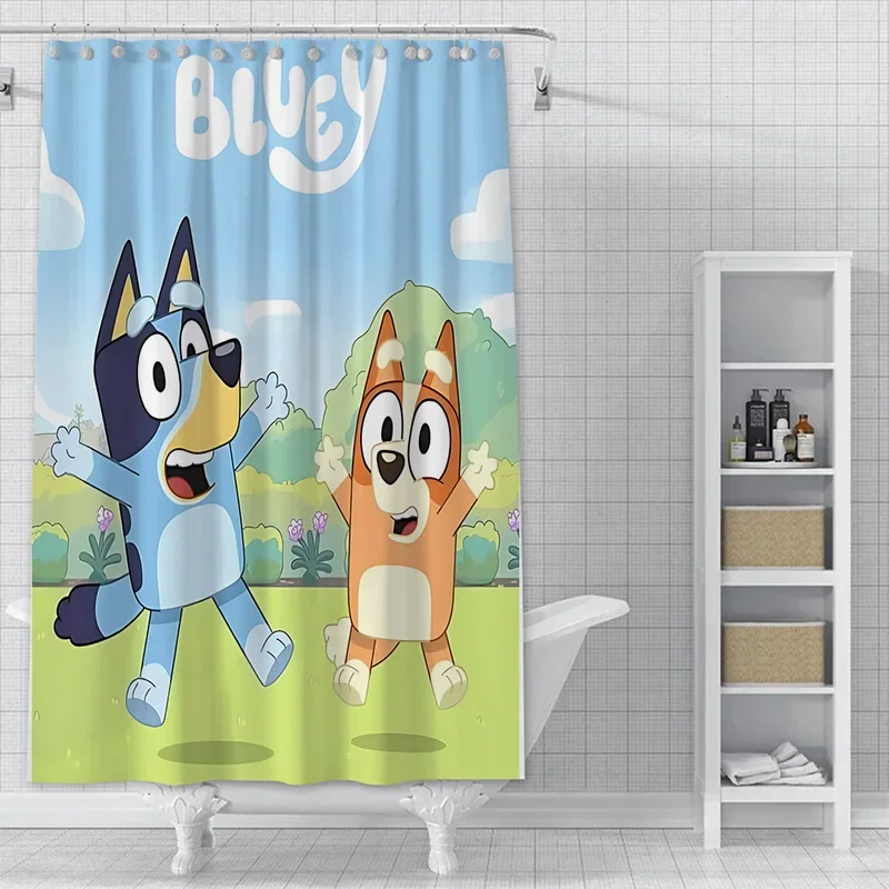 

PO01 Shower For B-Blueys Curtain Waterproof Polyester Fabric Paint Colorful Bath Curtains Home Bathroom Decor Curtain With Hook