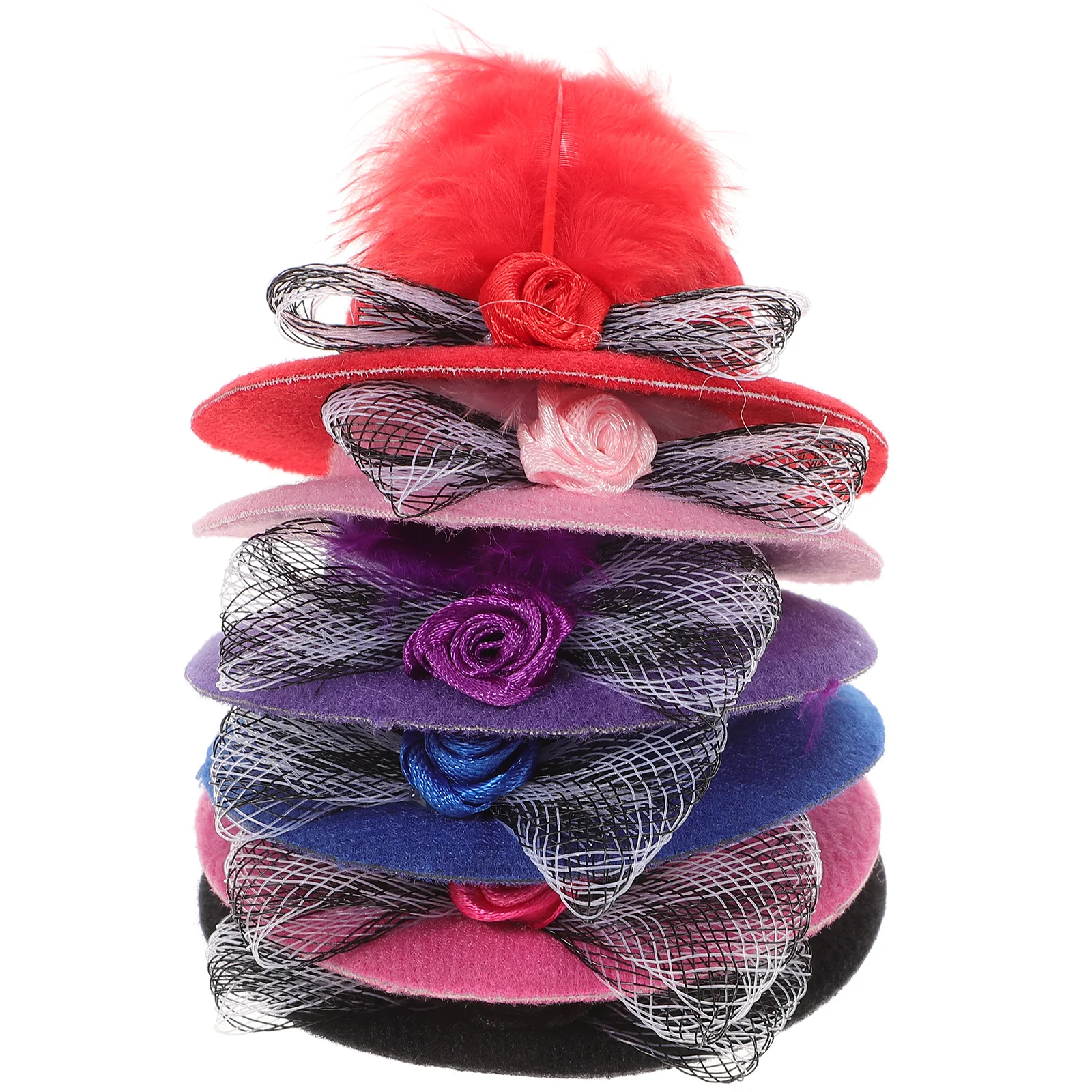 6 قطع من القبعات المصغرة للمنزل الصغير، قبعات صغيرة رائعة للحرف اليدوية وملحقات القبعة الصغيرة لتزيين المنزل