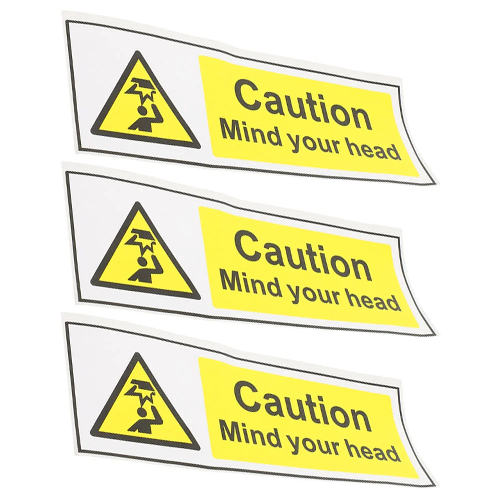 

3pcs Watch Your Head Signs Self Adhesive Low Ceiling Sign Low Overhead Clearance Warning Sign