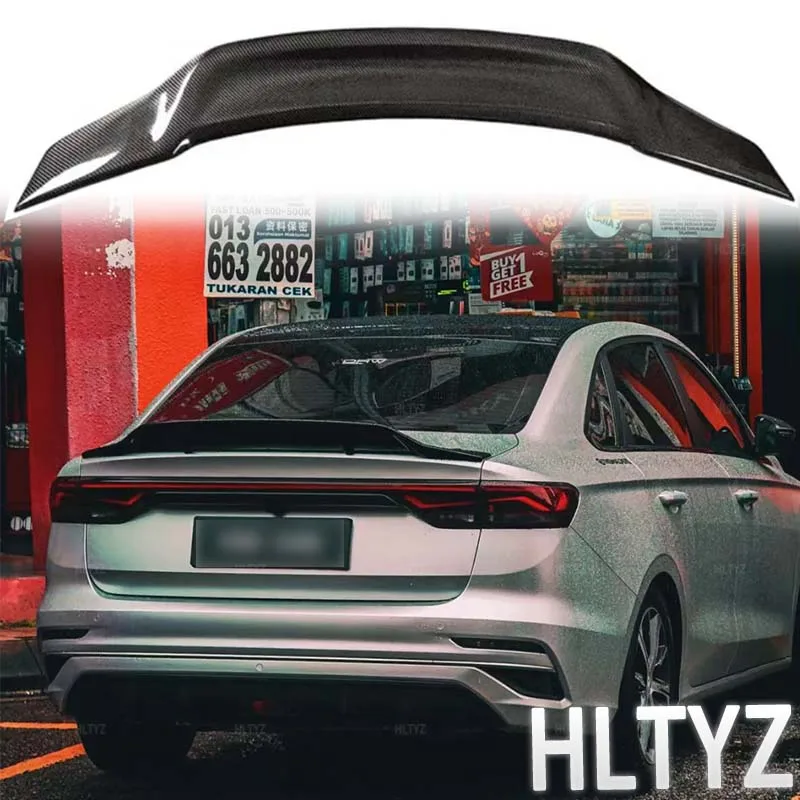 

For Geely Emgrand 4th Proton S70 2022-2024 trunk lid 100% carbon fiber spoiler body kit external tuning accessories R style