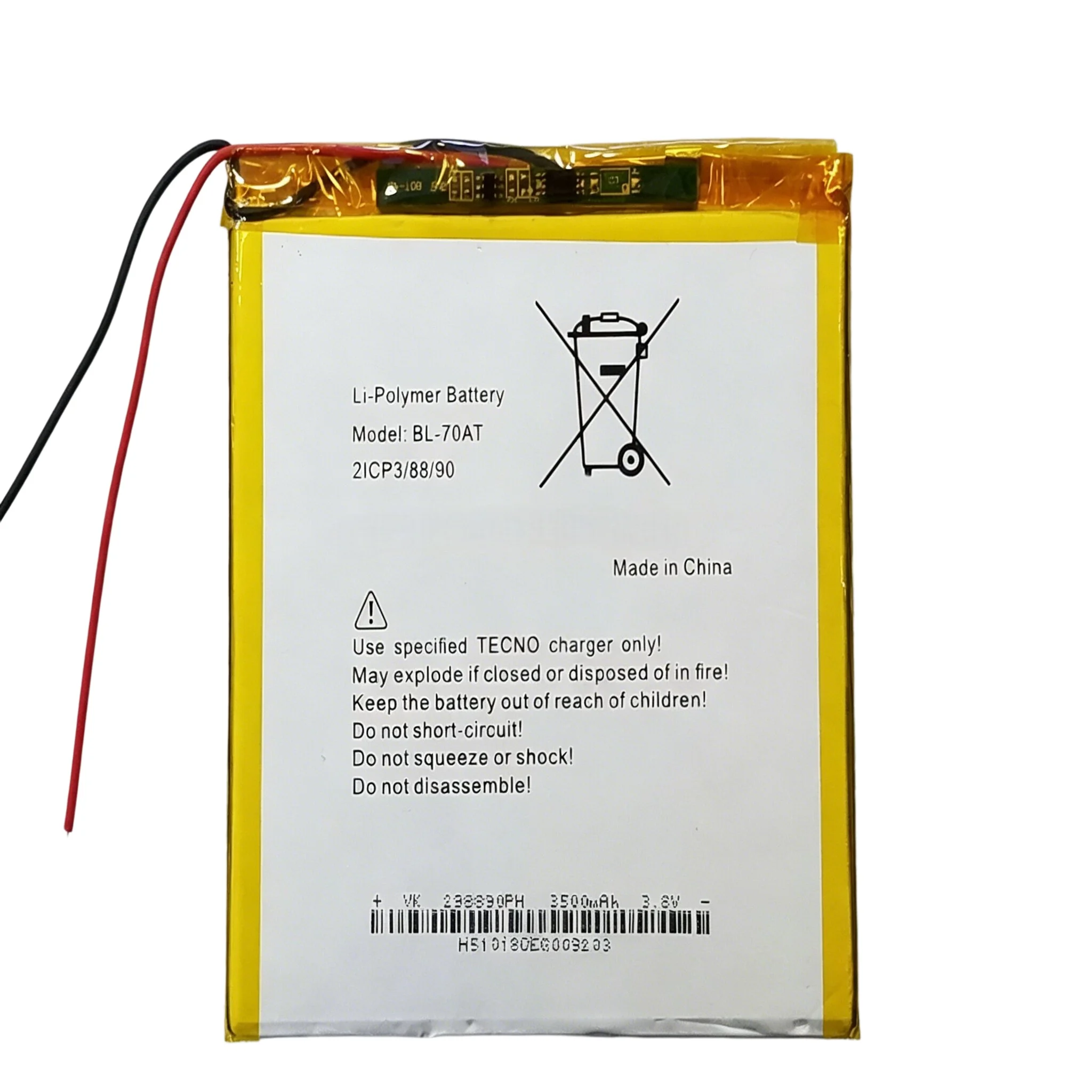 298890 3.7V 3500mAh Li-Po Replacement Battery Compatible with 259090 309090 609090 for Tablet PC Learning Machine