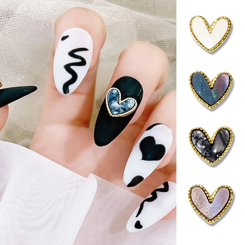 3D Love Style Nail Charms Jewellery Decoration Fashion Kawaii Nails Art Classic Jewellery Designs Metal DIY Nails Accessories