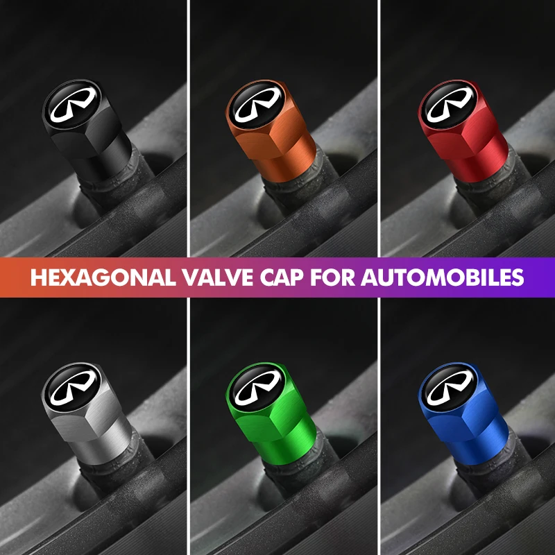 4 шт. алюминиевый защитный колпачок для автомобильного колеса, пылезащитный чехол для Infiniti FX35 Q30 G37 QX70 G35 QX50 QX60 QX80 QX30 JX35 G25