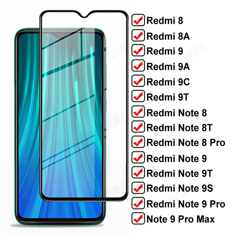 Защитное стекло, закаленное стекло 11D для Xiaomi Redmi 8 8A 9 9A 9C 9T Redmi Note 8 9 Pro Max 8T 9T 9S