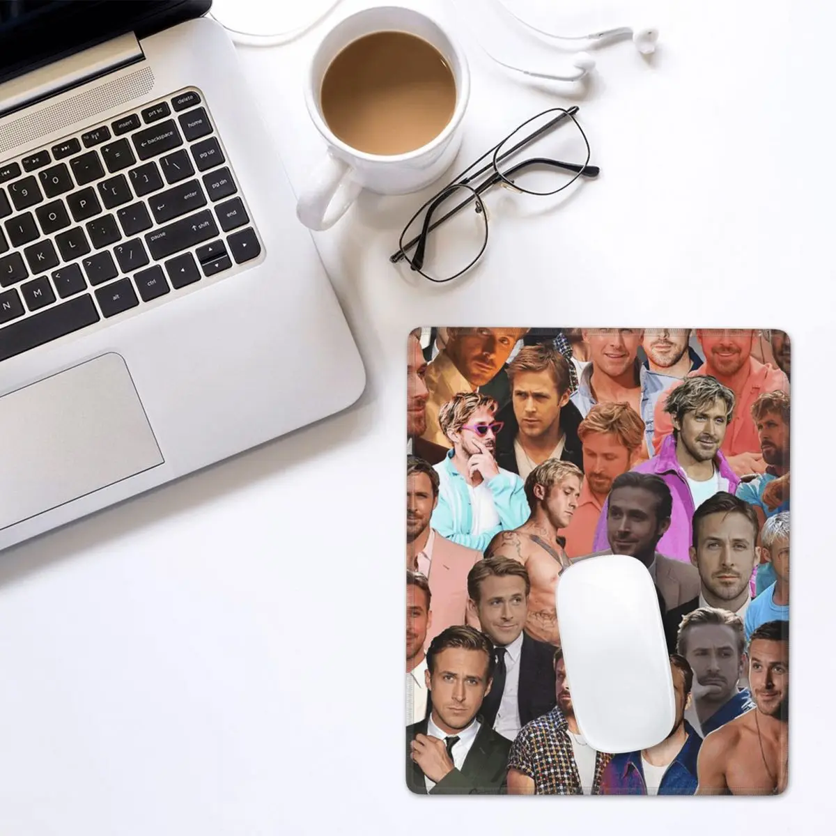 Ryan Gosling Photo Collage Mouse Pad Gamer PC Laptop Mats Keyboard Computer Gaming Office Accessories Desk Mat 7x9 in 22x18 cm