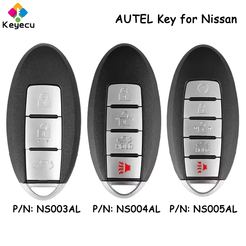 

AUTEL NS003AL NS004AL NS005AL Premium Style for Nissan Smart Remote Key Fob 3 4 5 Buttons By MaxiIM KM100 KM100E IM508 IM608 PRO
