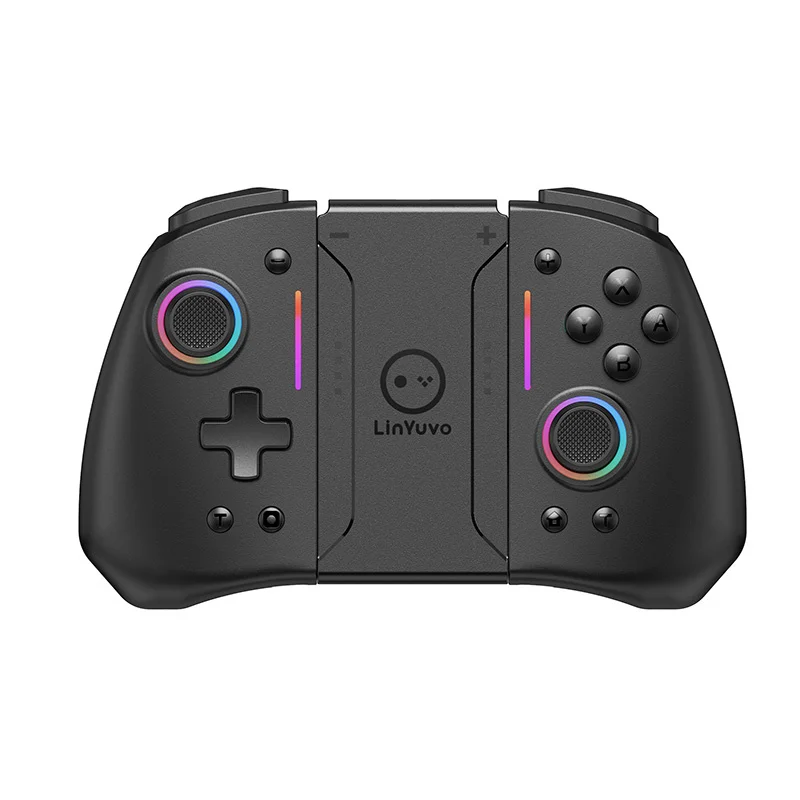 

LinYuvo KS42 RGB Joypad Automatic wake-up Controller Bluetooth somatosensory six-axis Compatible For Switch/Switch OLED Handle