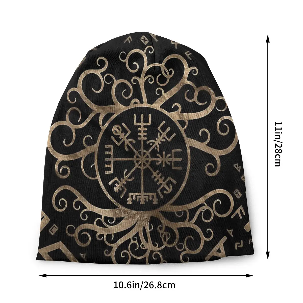 Chapéu viking vegvisir árvore da vida para homens e mulheres, gorros finos, boné de esqui windproof com tecido dupla camada