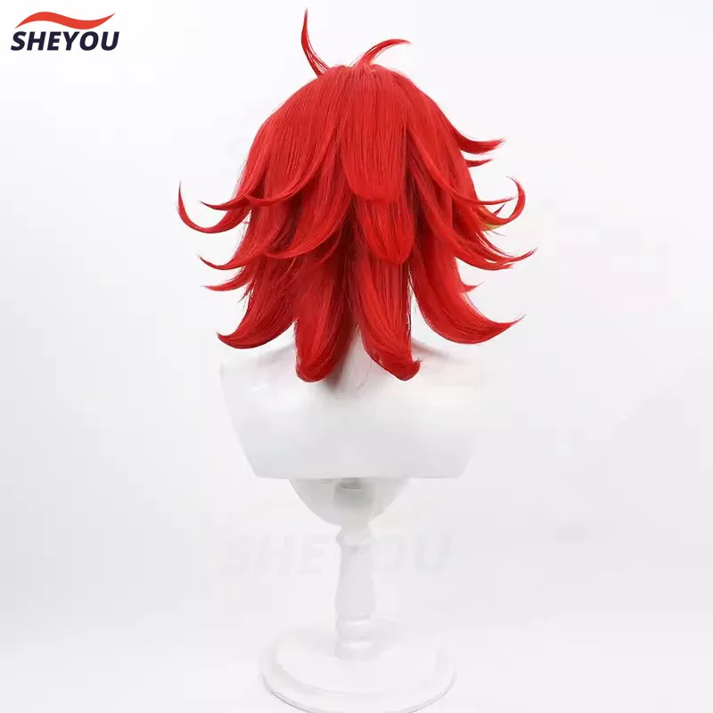 Hotel Niffty Cosplay Niffty Rode Pruik Vrouwen Mannen Halloween Cosplay Pruik Niffty