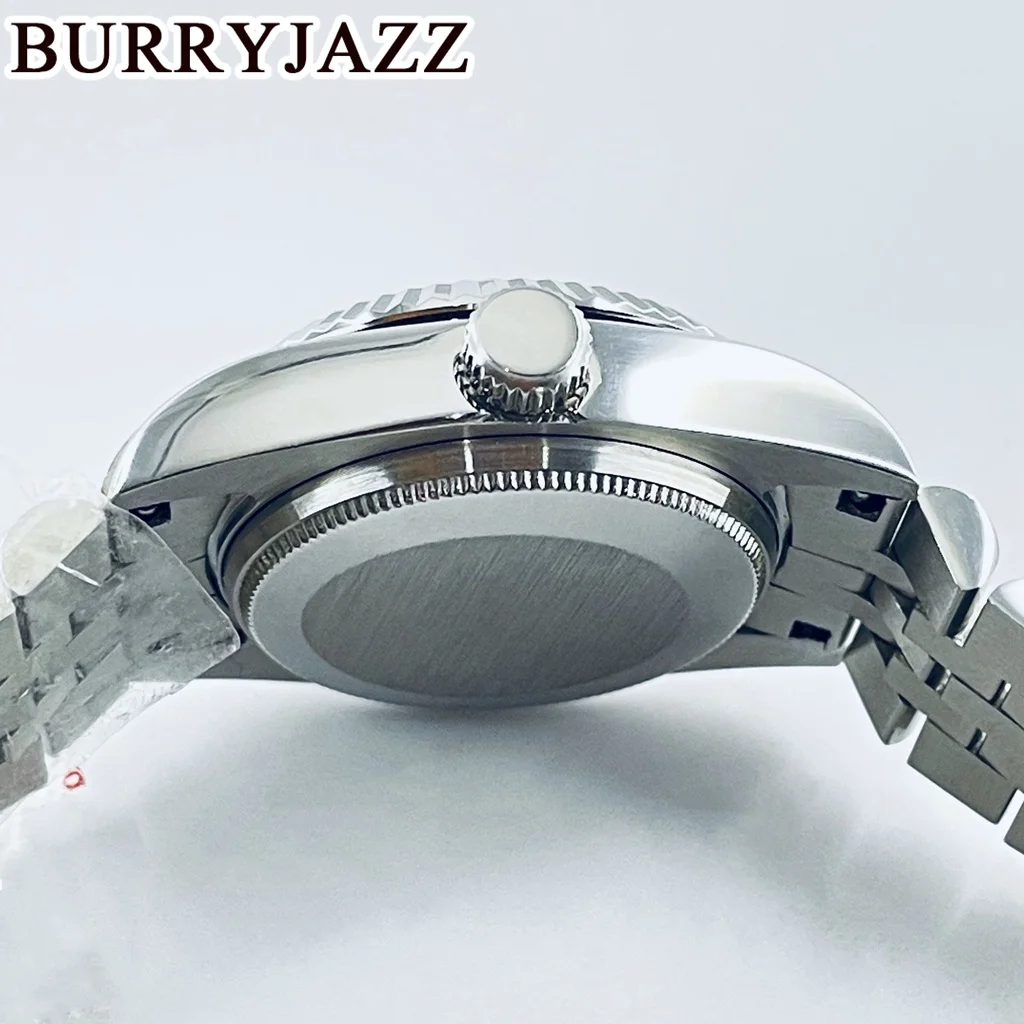 BURRYJAZZ 31 mm NH05 NH06 Uhrengehäuse Silber Roségold Edelstahlgehäuse mit Saphirglas wasserdicht
