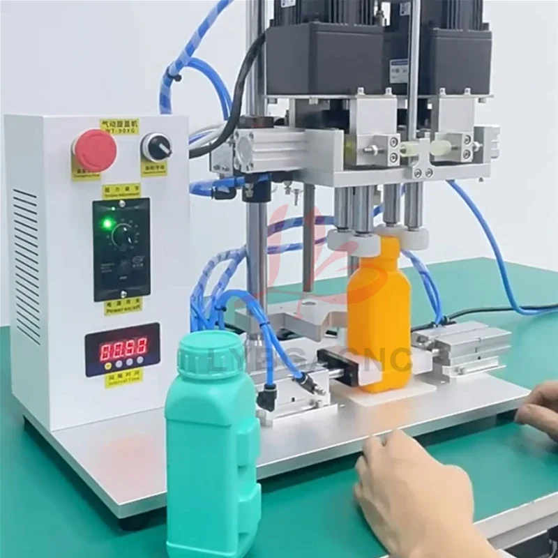 Automatic Multifunctional Bottle Capping Wrapping Machine, Desktop Twist, Bottle Cap for Capper, Twist Sealing, Plastic Glass