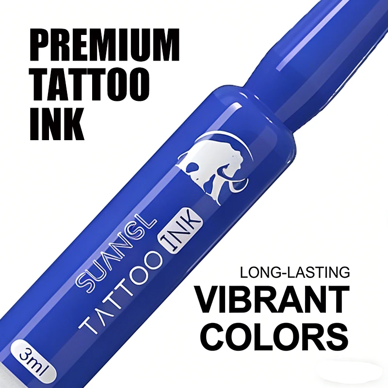 SUANGL 7Colors 3ml Tattoo Ink High Quality and Long-lasting Ink Professional Paint Tattoo Kit Suitable for Professional Tattoo
