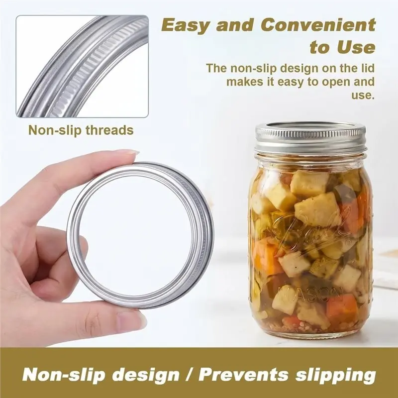 DT19-Replacement Bands For Masonjars Wide Mouth Canning Rings 86Mm Masonjar Split
