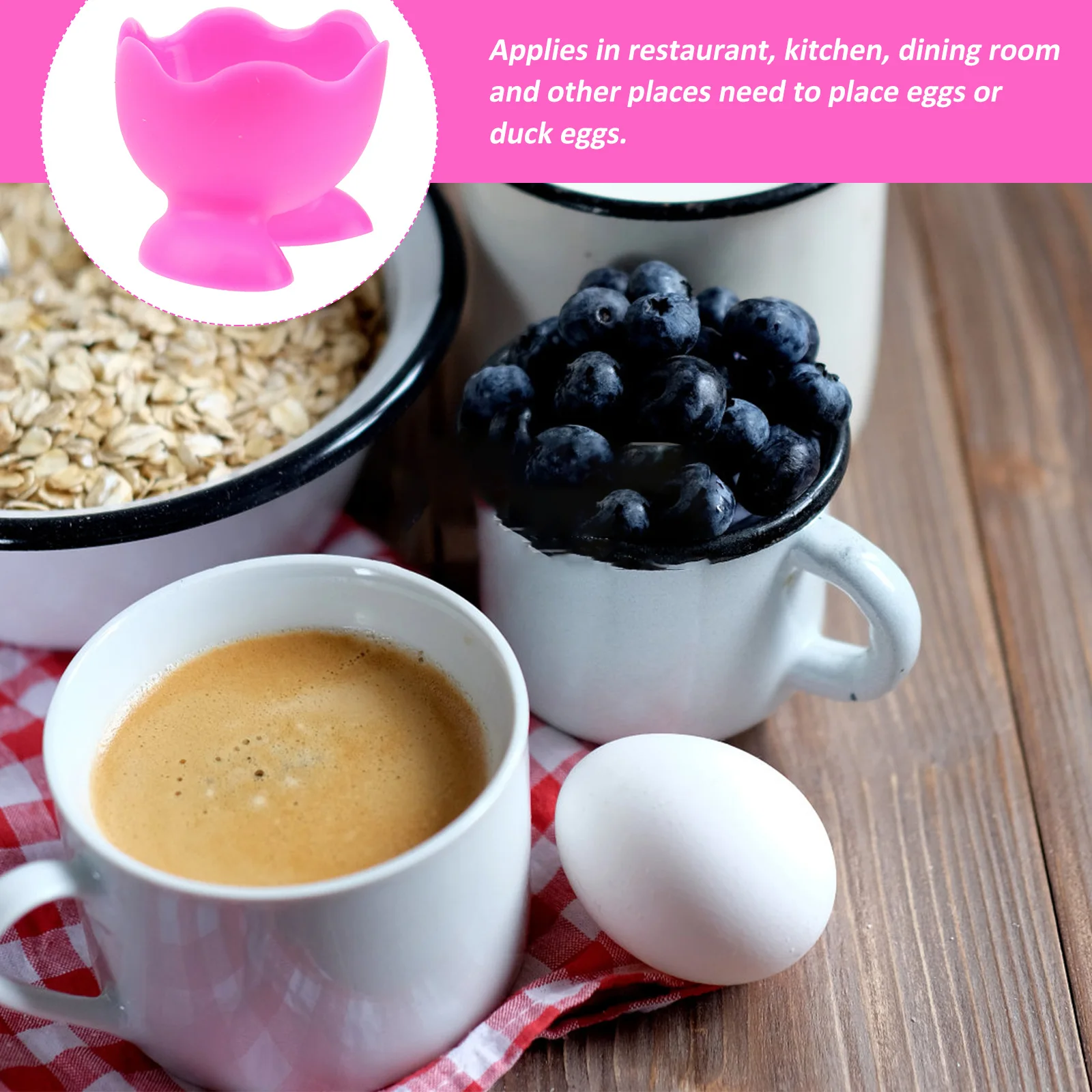 

3 Pcs Silicone Cups Boiled Eggs Holder Kitchen Dining Room Flexible Non Stick Reusable Egg Cooker Cups for Boiled Eggs Silicone