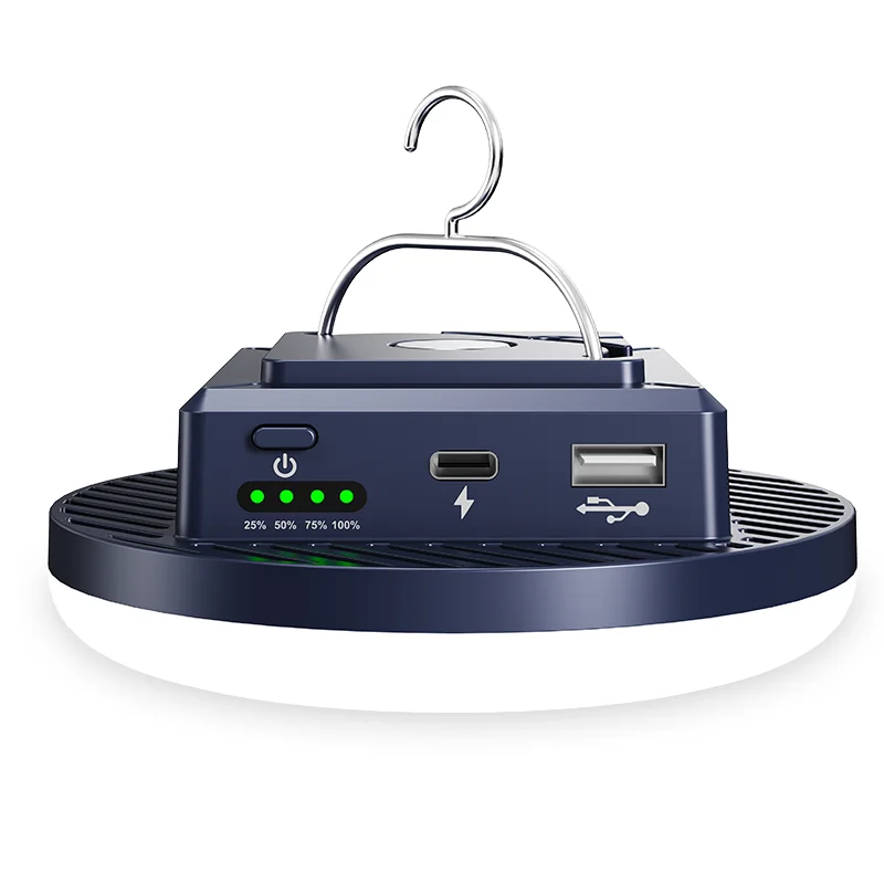 التخييم ضوء LED فانوس المحمولة 4 طرق الإضاءة معلقة قابلة للشحن في الهواء الطلق خيمة ضوء الطوارئ التخييم مع المغناطيس