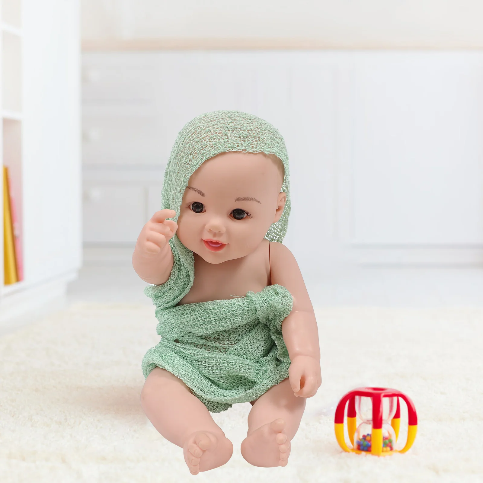 

Mint Green Baby Wrap Newborn Photography Prop Stretchy Knit Swaddle Blanket for Infant Photoshoot Hospital Gift Wrap