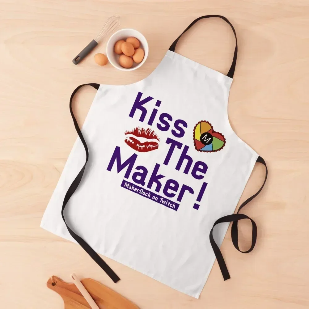 

MakerDeck Kiss The Maker Apron Men's Kitchen Chef Uniform For Men Kitchen And Household Goods kitchen utensil Apron