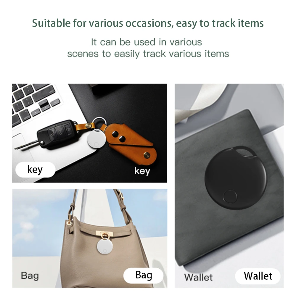 ITag kompatybilny z Bluetooth znajdź moją aplikację, lokalizator kluczy inteligentny Tracker Anti-lost Device Mini Finder globalne pozycjonowanie dla IOS