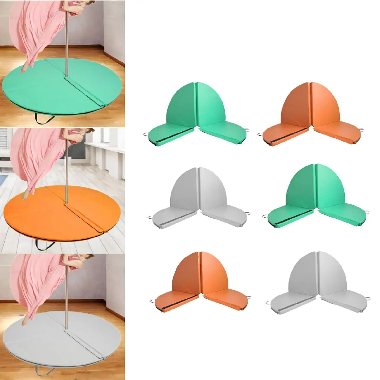 

Foldable Yoga Mat Folding Pole Dance Mat Lightweight Convenient Strength Training Exercise Mat Yoga Pad for Home Gym Outdoor