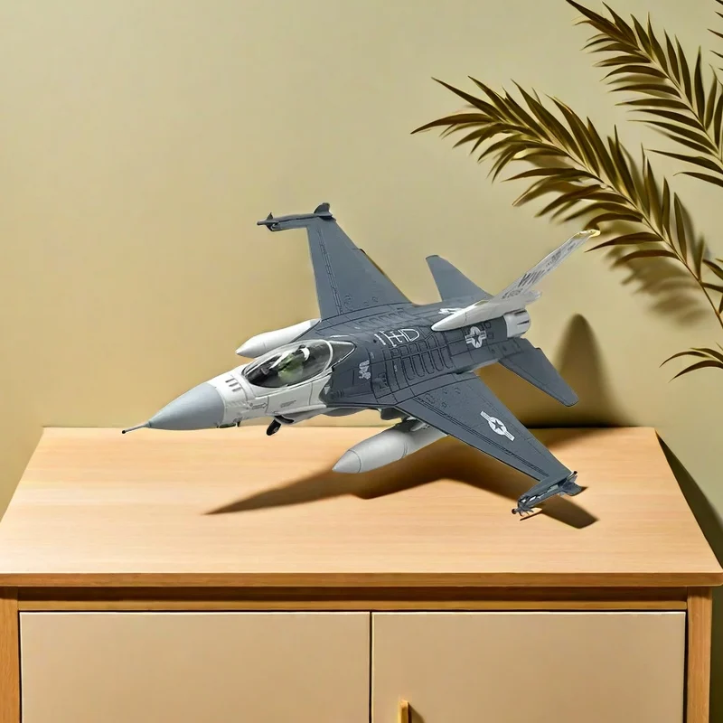 

Diecast 1:100 Scale American F16C F16 F-16 Fighter Original Finished Alloy Airplane Model Simulation Static Collectible Toy Gift