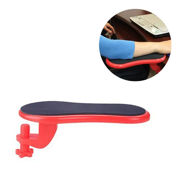 Rotatable Computer Armrest Adjustable Wrist Rest Support Red for Home Office Desk Extender Ergonomic Comfort Pain Relief