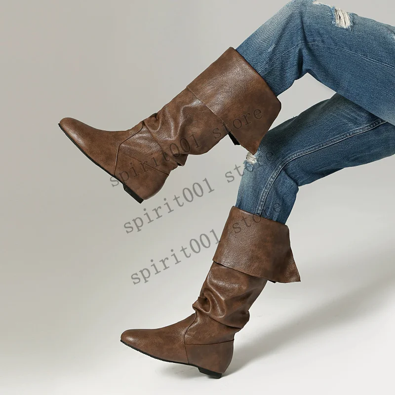 halloween-medieval-retro-unisex-boots-flat-pu-leather-high-top-steam-punk-cosplay-holiday-party-viking-large-size-knight-boots