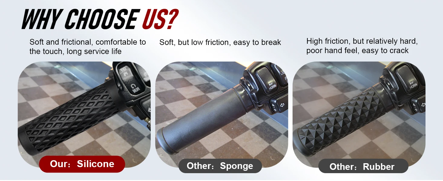 Motorrad 1" Lenkergriffabdeckung für Harley Most Touring Softail Sportster Dyna, ein Paar – Detail 2