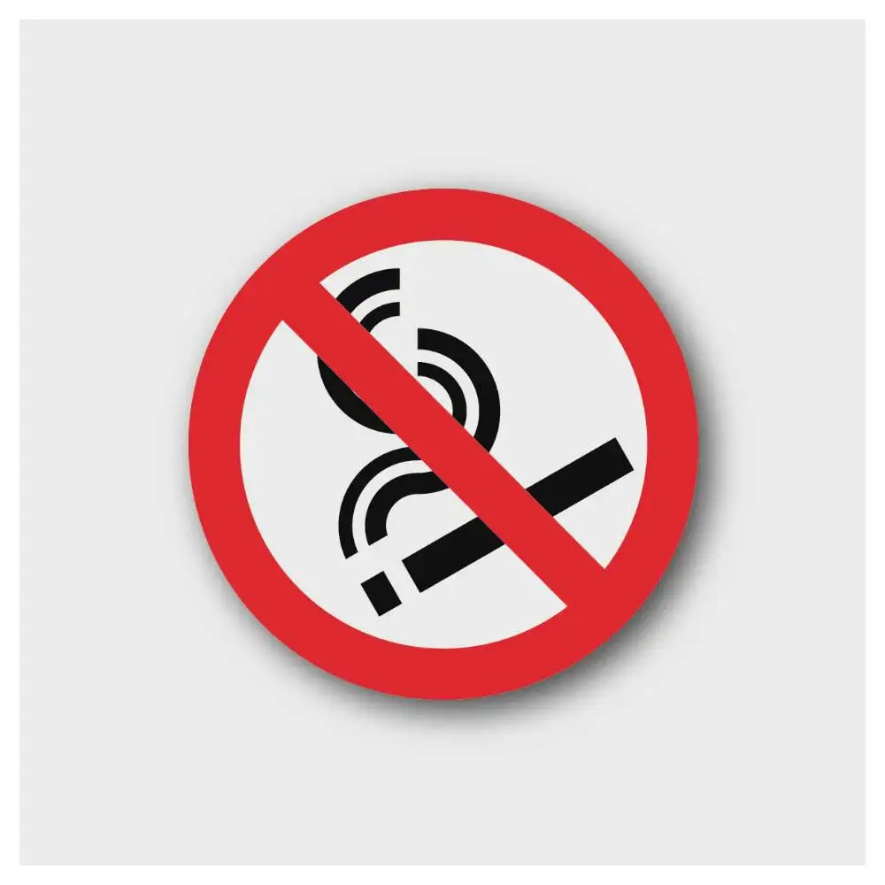 No Smoking Sign Wall Decal Vinyl Car Die Cut Waterproof Stickers For Decorating Car Windows Motorcycles And Computers.
