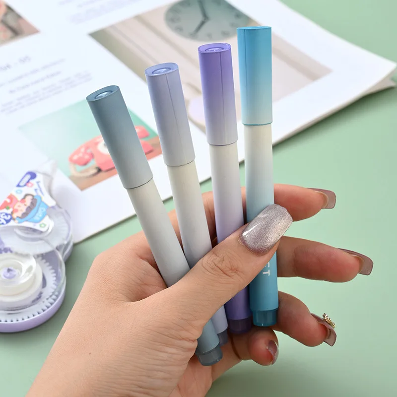 

4pcs/Set Macaron Color Gradient Highlighter Gifts For Students Handwriting Doodling Drawing Graffiti Tool Kawaii Pen Stationery