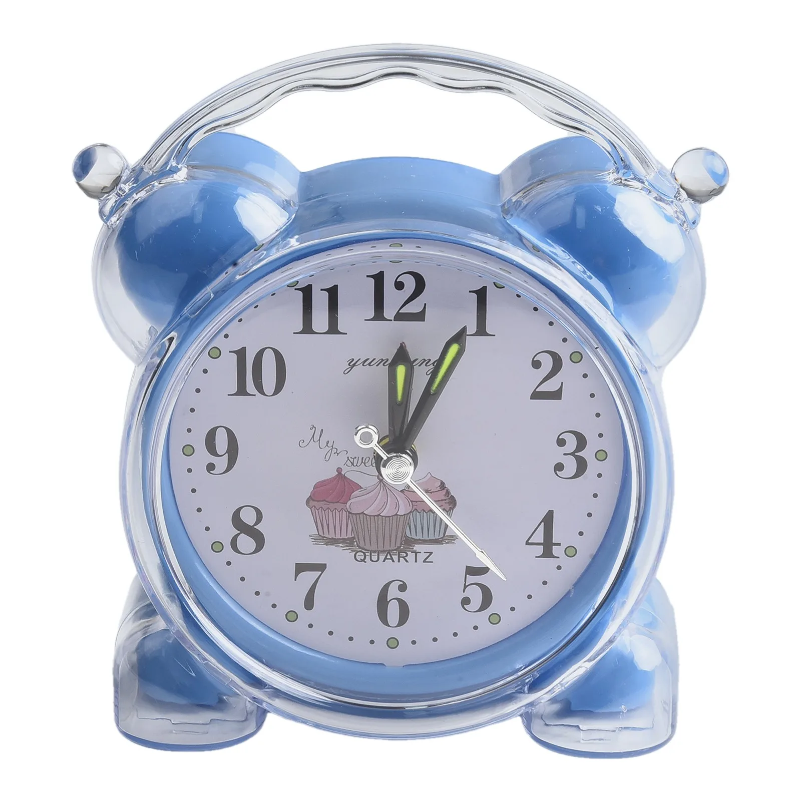 High Qulity Practical Brand New Alarm Clock Small Yellow/Red/Blue/Pink/Orange 11.6x10.2cm For Bedroom School Office