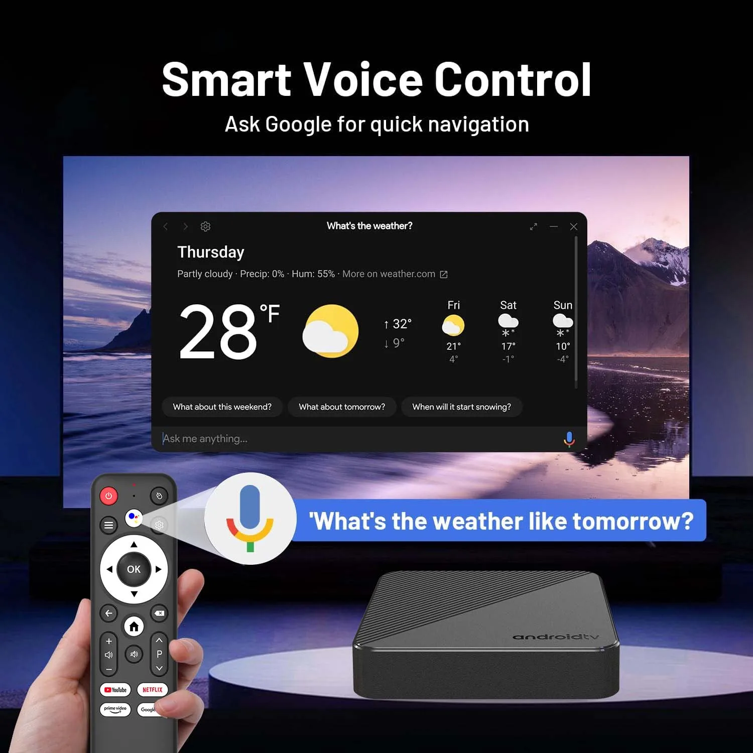 Global Version Android14 TV Box T1S Youtube Google Voice Assistant Allwinner H313 Dual 2.4G&5G Wifi Multi Language Media Player