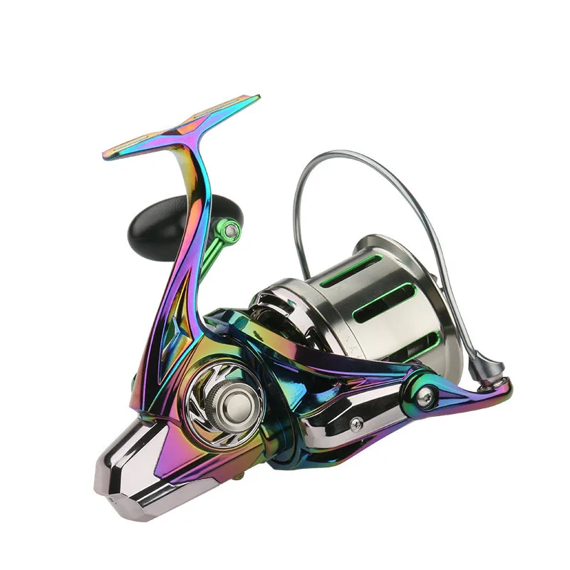 Big Reel 8000/10000/12000 4.8: 1 Mixed Color Saltwater Trolling Spinning Fishing Reel