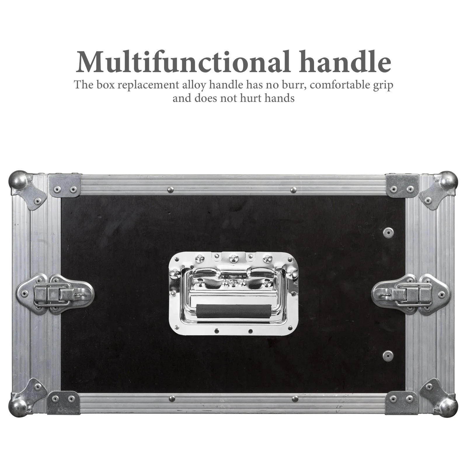 Sliding Door Handle Flight Cases Electroplated Hardware Cabinet Toolbox Mount Silver Alloy Handles