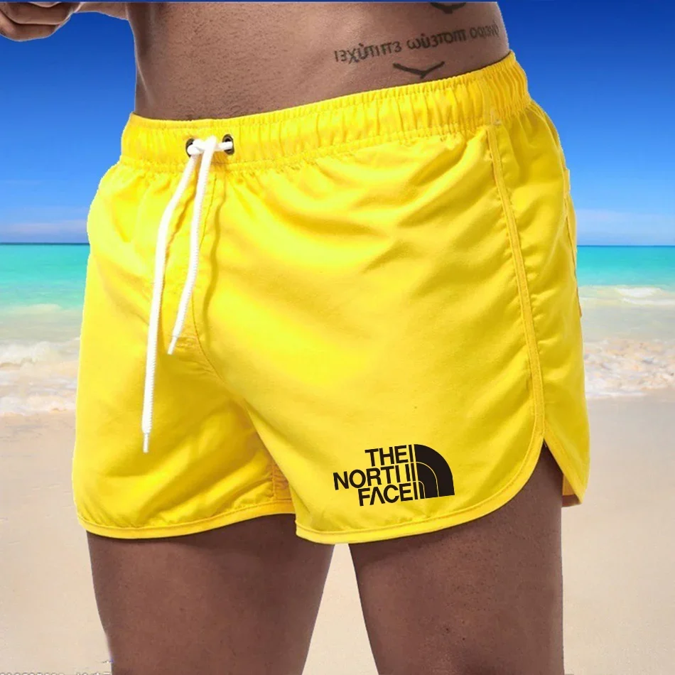Men's casual beach shorts, fitness shorts, men's drawstring shorts, sexy men's clothing 2025