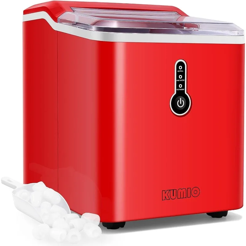 

KUMIO Ice Makers Countertop,26.5 Lbs/24H, 9 Bullet Ice Ready in 6-9 Mins with Scoop and Basket,Compact Portable Maker for Home