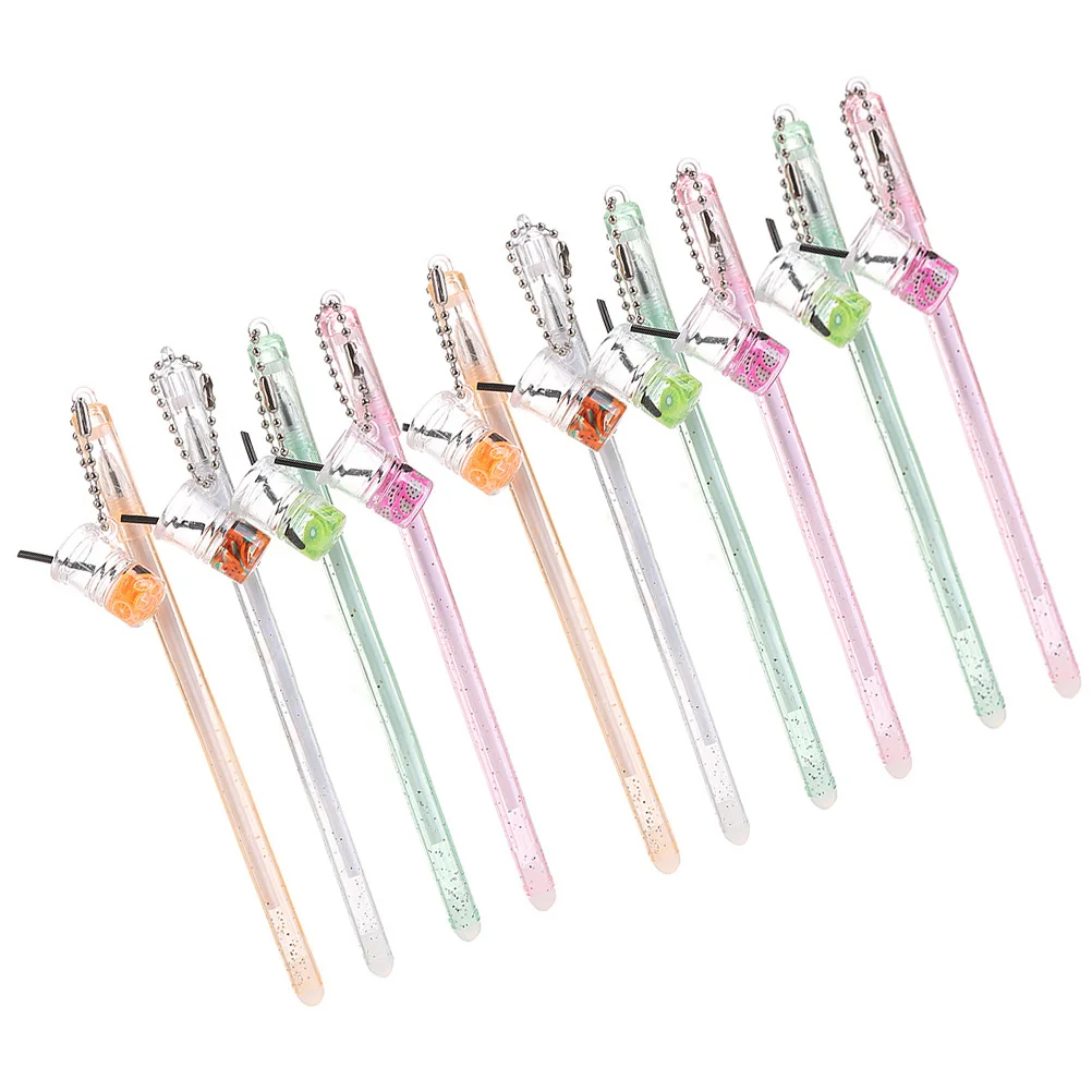 

10 pcs Pendant Gel Pen 10 Colors Smooth Writing For Kids Students Coloring Crafting Scrapbooking School Office