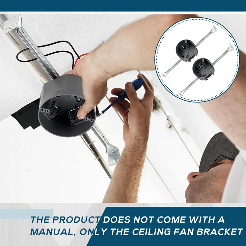 ABKJ-4Pcs Ceiling Fan Brace,Adjustable 14-24.5Inch Electrical Box With Support Bars,For Ceiling Fan & Light Fixture Installs