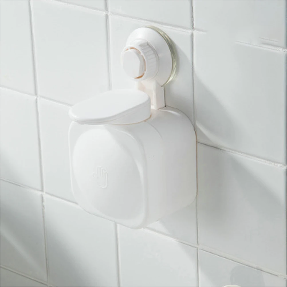 

Plastic Soap Dispenser Large Capacity Wall Mounted Bathroom Shower Gel Hand Liquid Pump Easy Install Non Slip Button