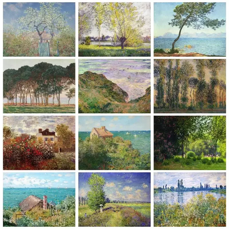 GATYZTORY Oil Painting By Numbers Gift Acrylic Paints Lake Filed Landscape Picture Drawing On Canvas Diy Set Wall Art For Adu