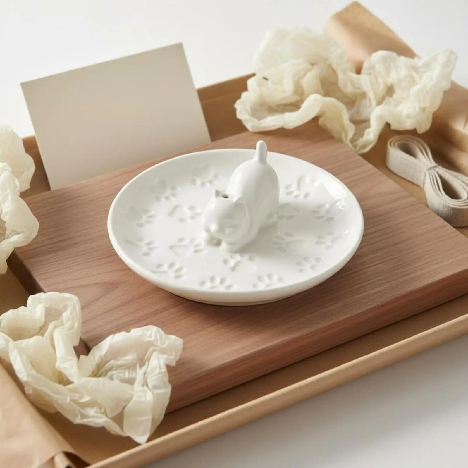 Scent Holder Multifunctional Cat Incense Burner Decorative Cat Scent Holder